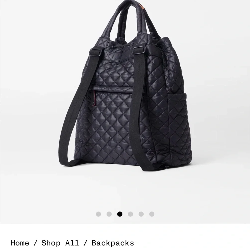 MZ Wallace Black Quilted convertible Tote-Backpack - Picture 7 of 7
